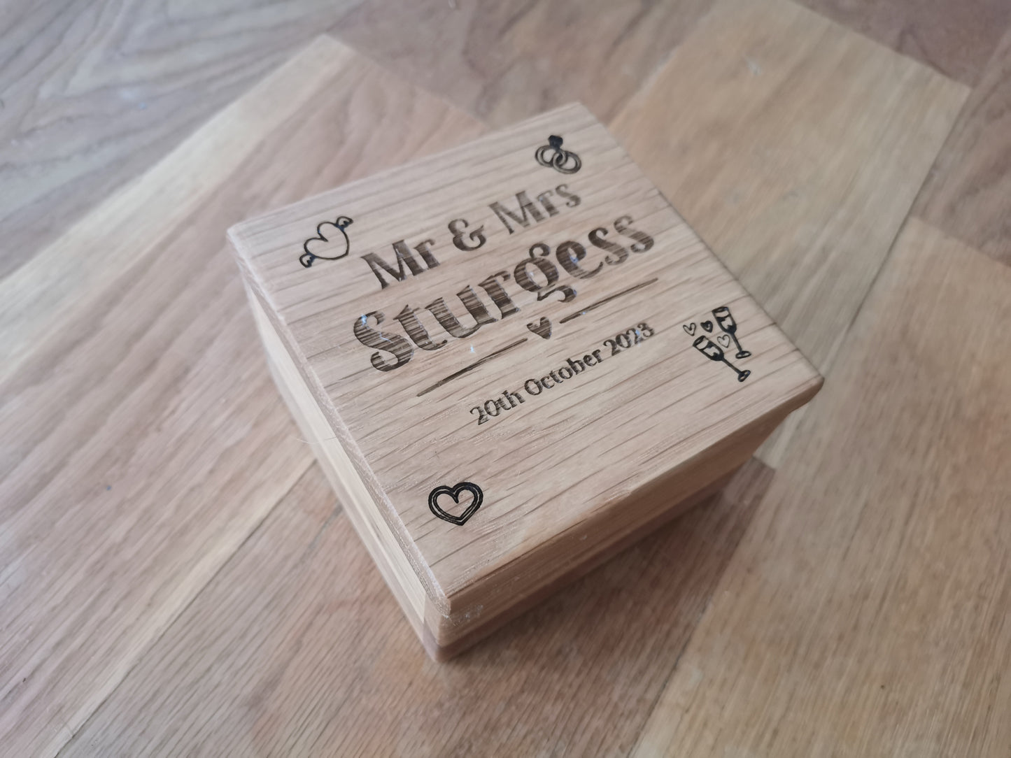 Solid Wooden Engraved Coasters with Holder