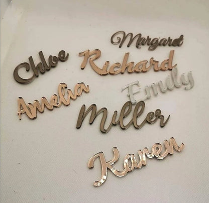 Laser Cut Name Place Settings - Set of 10