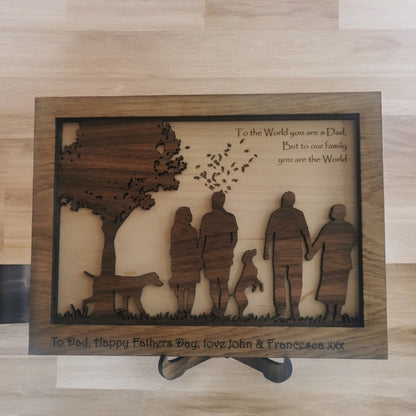 Wooden Layered Silhouette Gift