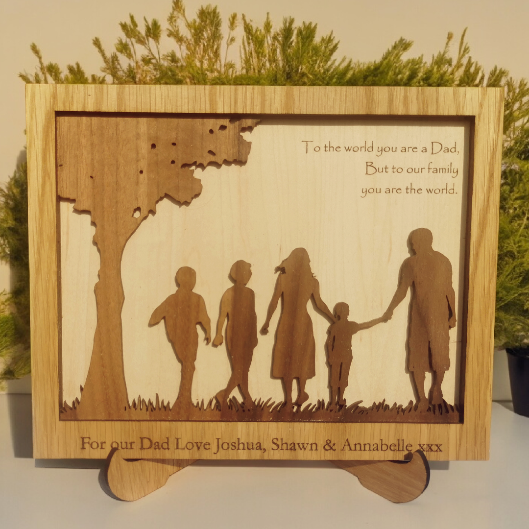 Wooden Layered Silhouette Gift