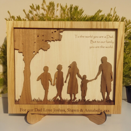 Wooden Layered Silhouette Gift