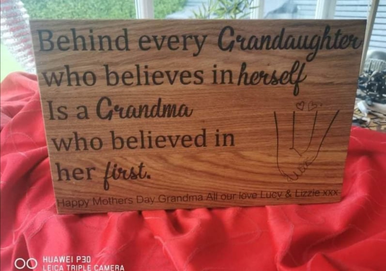 Solid Wood Personalised Plaque