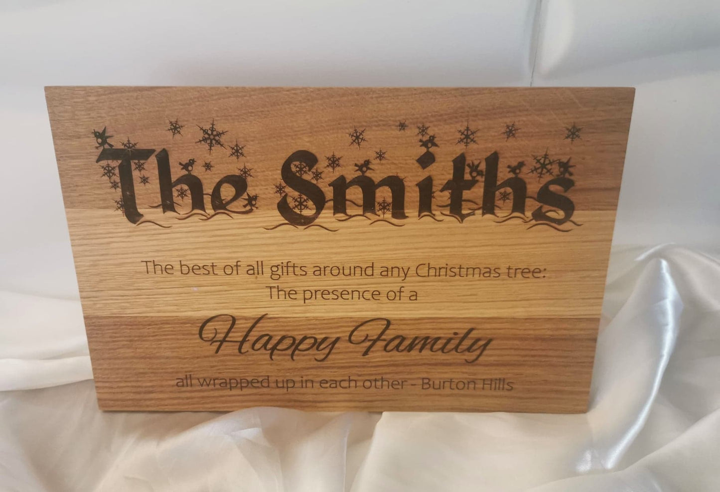 Christmas Family Name Solid Wooden Plaque