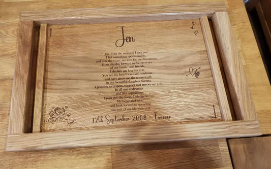 Solid Wood Personalised Trays