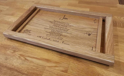 Solid Wood Personalised Trays