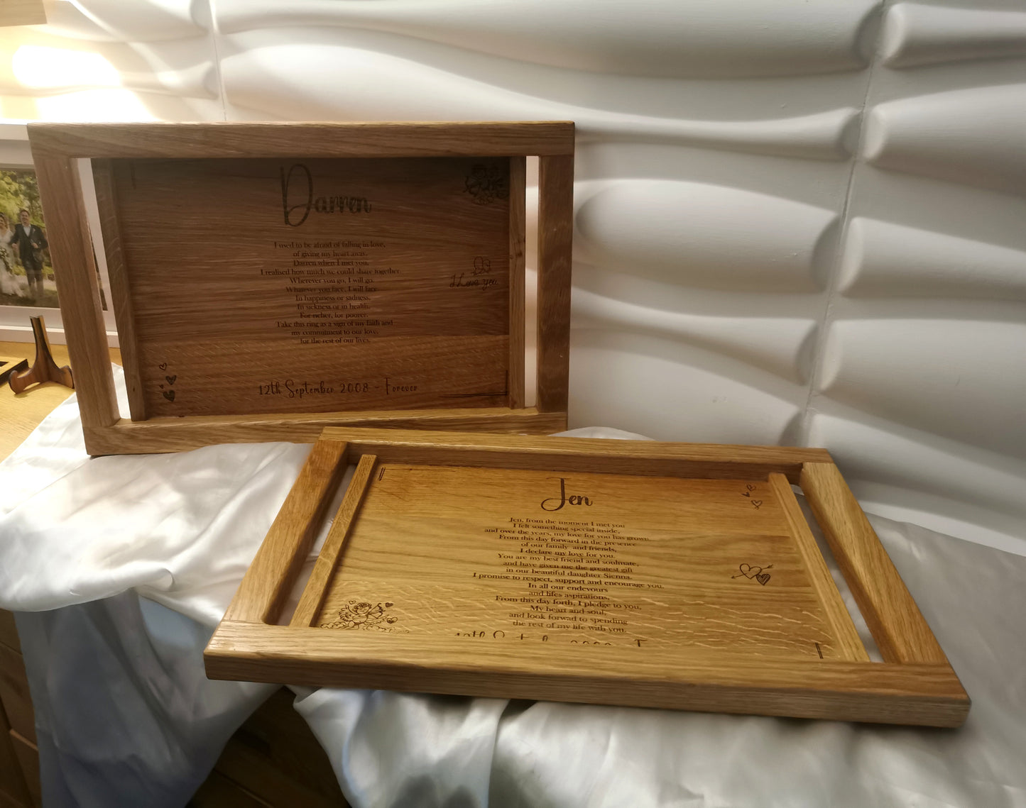 Solid Wood Personalised Trays