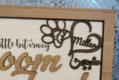 Wooden Layered 'Family' Sign