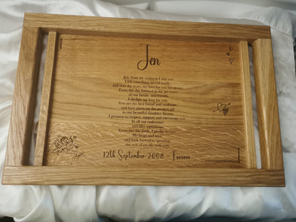 Solid Wood Personalised Trays