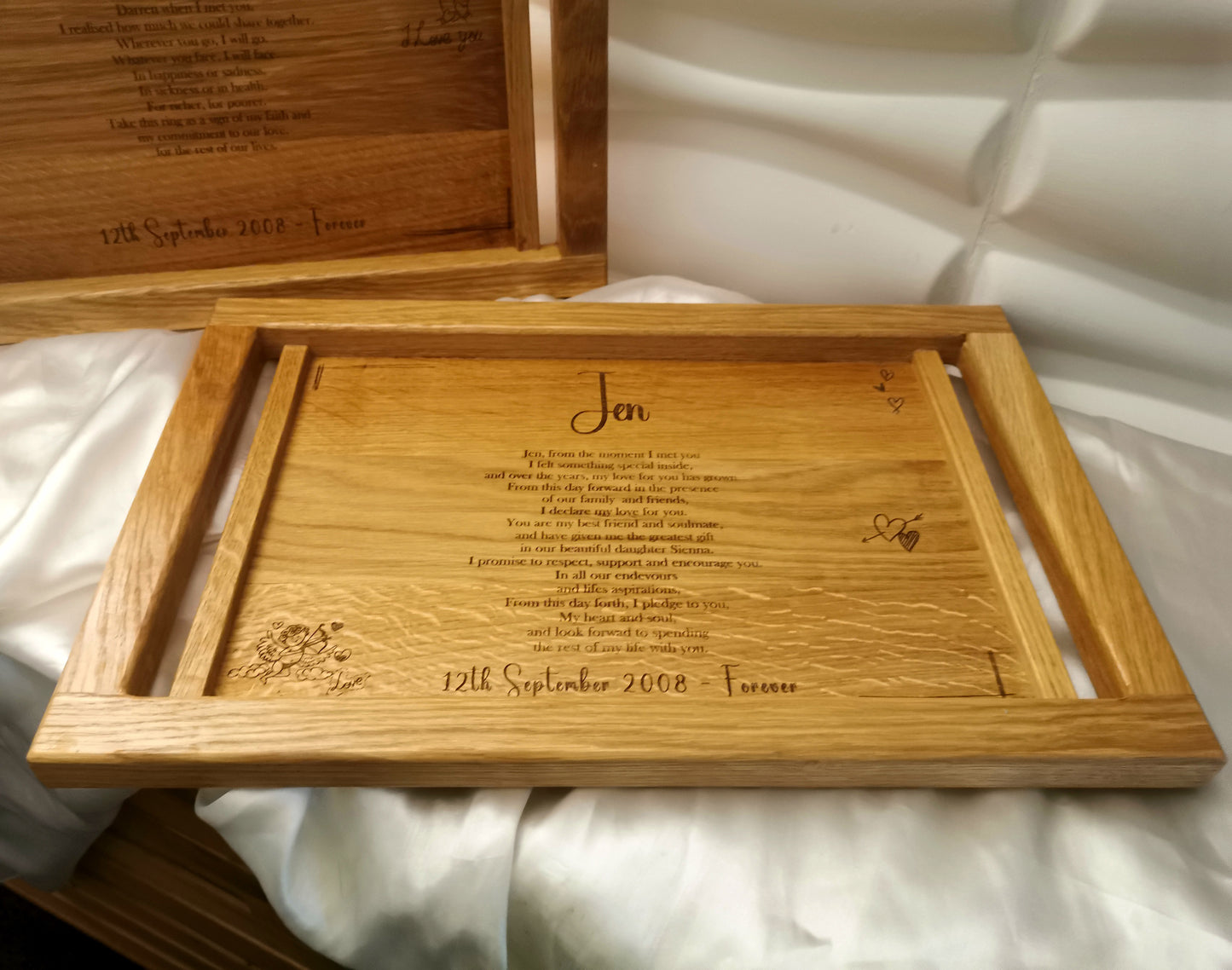 Solid Wood Personalised Trays