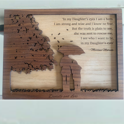 Wooden Layered Silhouette Gift