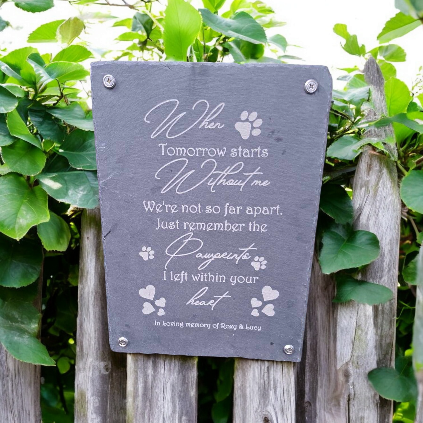 Engraved Slate Plaque