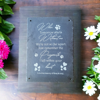 Engraved Slate Plaque