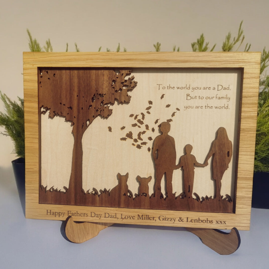 Wooden Layered Silhouette Gift