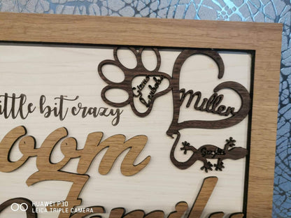 Wooden Layered 'Family' Sign